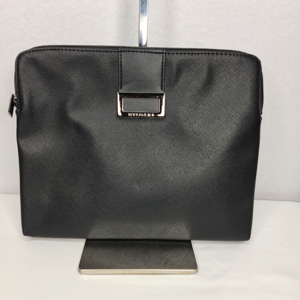 Bvlgari Black Leather Clutch‎